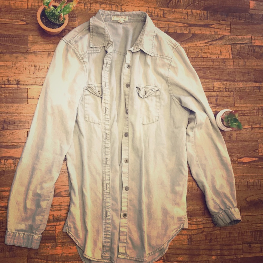 Denim button down shirt